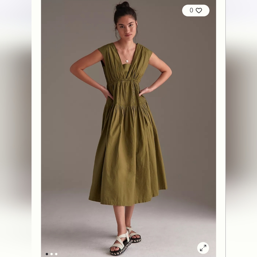 Eliza Pintucked Maxi Dress